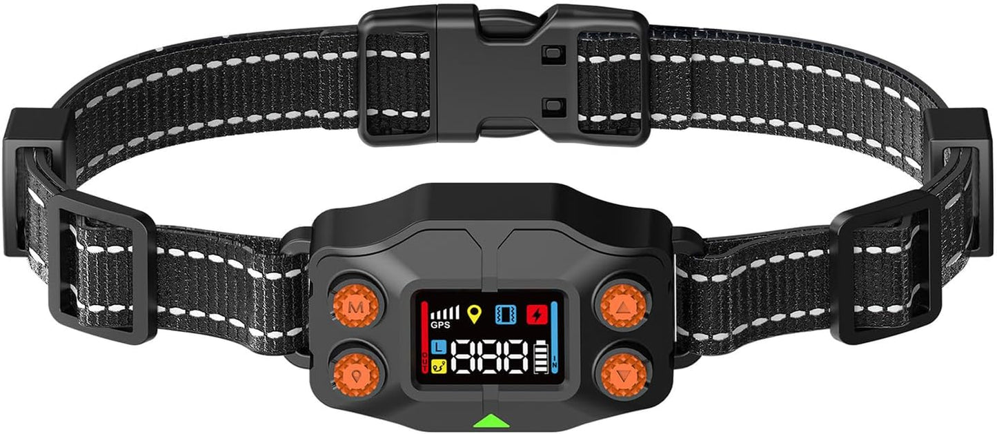 GPS Wireless Dog Containment System with Adjustable Range, IPX7 Waterproof Collar, and 5 Training Modes for Medium to Large Dogs Over 15 lbs