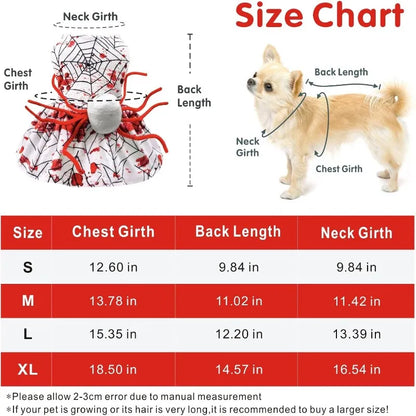 Dog Halloween Dress Skeleton Halloween Costumes for Dogs Funny Halloween Puppy Dress for Small Dogs Cats S