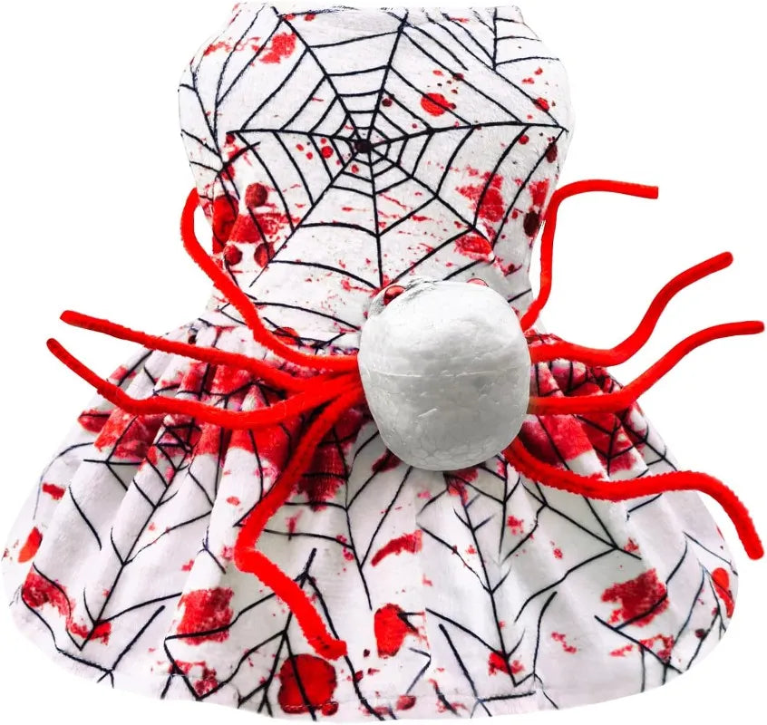 Dog Halloween Dress Skeleton Halloween Costumes for Dogs Funny Halloween Puppy Dress for Small Dogs Cats S